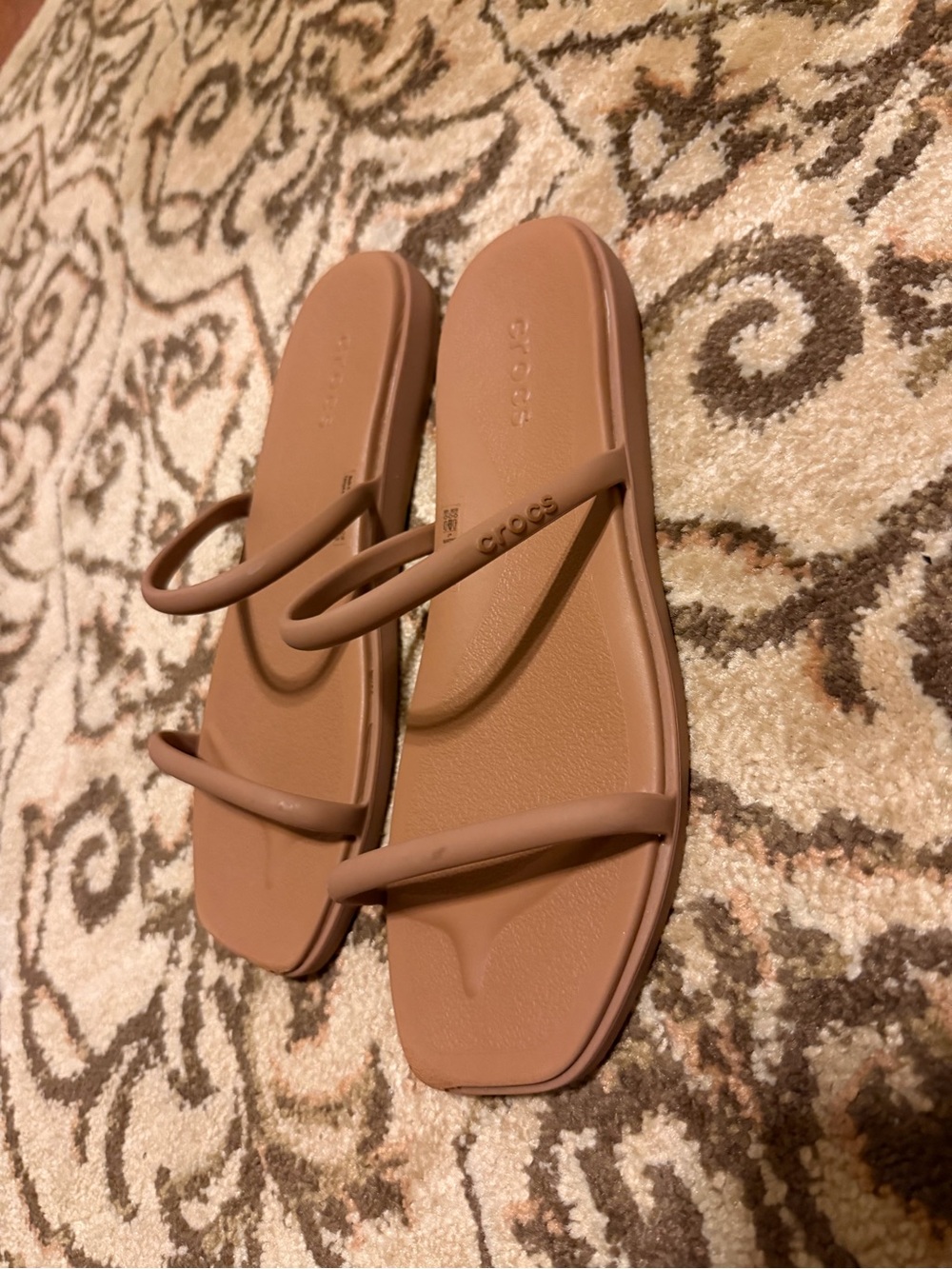 Crocs Miami 2 strap tan size 7 - Picture 2 of 8